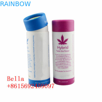 CBD جعبه مقاله جعبه بسته بندی لوله استوانه شکل آرم سفارشی برای گیاهان