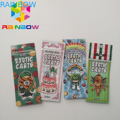 جعبه هولوگرافی جعبه پلاستیکی جعبه بسته بندی Ziplock Cbd روغن چرخ دستی های عجیب و غریب