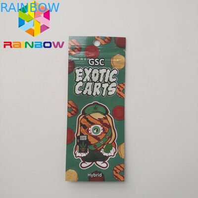 جعبه هولوگرافی جعبه پلاستیکی جعبه بسته بندی Ziplock Cbd روغن چرخ دستی های عجیب و غریب