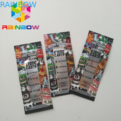 جعبه هولوگرافی جعبه پلاستیکی جعبه بسته بندی Ziplock Cbd روغن چرخ دستی های عجیب و غریب