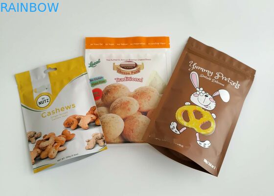 کیسه های بسته بندی مواد غذایی خشک بسته بندی شده آلومینیوم پلاستیکی زیپ بالا برای ماهی برنج ادویه جات ترشی جات