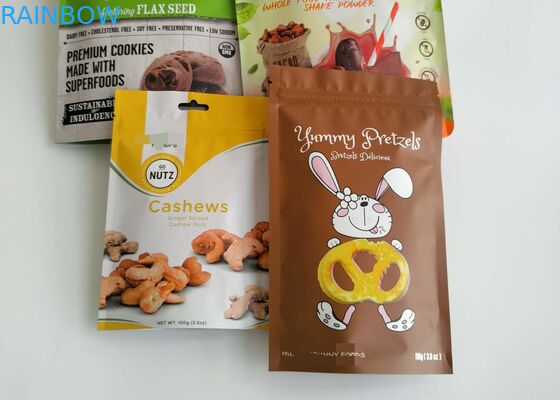 کیسه های بسته بندی مواد غذایی خشک بسته بندی شده آلومینیوم پلاستیکی زیپ بالا برای ماهی برنج ادویه جات ترشی جات