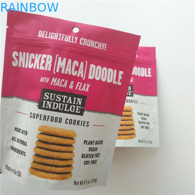 SGS Plastic Snack Bag بسته بندی لوگو سفارشی Mylar Doypack برای چیپس سیب زمینی / بیسکویت