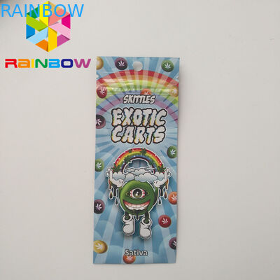 کیسه های مینی مالار Ziplock، بسته بندی مواد غذایی Mylar بسته بندی های عجیب و غریب Vape Cartridge Holographic