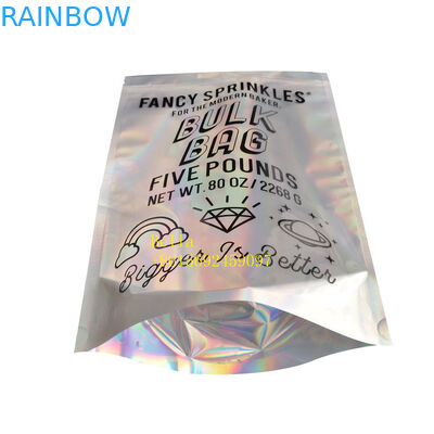 بسته بندی هولوگرام پایه زیپ کیف کیسه سفارشی پلاستیکی چاپ شده