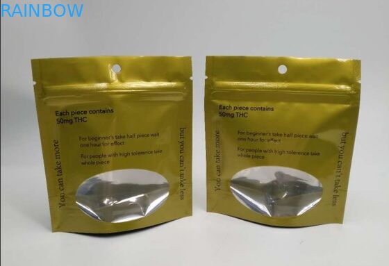 بوی زعفران Ziplock پایه تا کیسه های نفت علف های هرز کپک پلاستیکی برای Edibles Gummy خرس آب نبات