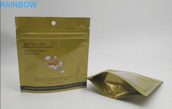 بوی زعفران Ziplock پایه تا کیسه های نفت علف های هرز کپک پلاستیکی برای Edibles Gummy خرس آب نبات