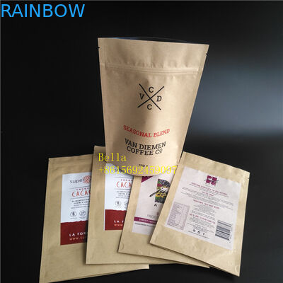 کیسه های چای چاپی کیسه های چای کیسه های کاغذی کیسه کاغذی کرافت با پنجره پاک کردن