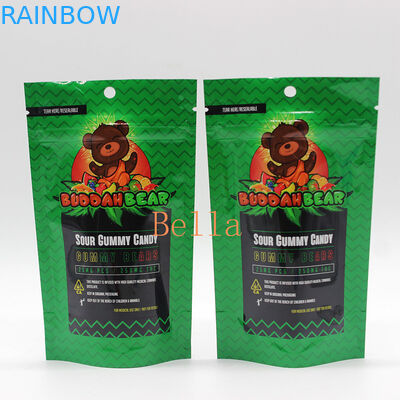 تمیز کردن پنجره رومیزی کیسه زیپ چاپ سفارشی برای چای گیاهی CBD Powerfood Packaging