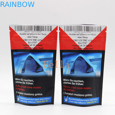 تمیز کردن پنجره رومیزی کیسه زیپ چاپ سفارشی برای چای گیاهی CBD Powerfood Packaging