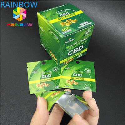بسته بندی کیسه های پلی کربنات پلاستیکی بسته بندی قابل تعویض Ziplock Mylar CBD بسته بندی علف های هرز