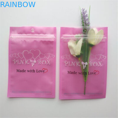 کیسه های بسته بندی لوازم آرایشی و بهداشتی قابل تنظیم کیسه های پینک مژه صورتی گردنبند زیپ زیپ جواهر