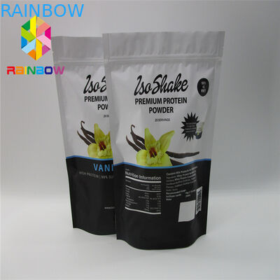 کیسه های پلی کربنات قابل بازیافت بسته بندی فویل آلومینیومی چای Ziplock کیسه ای برای پودر پروتئین