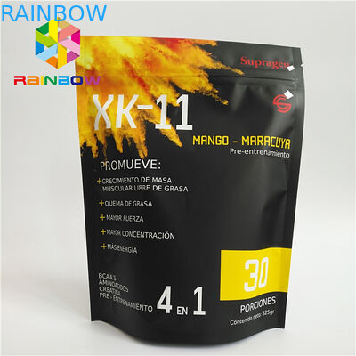 کیسه های پلی کربنات قابل بازیافت بسته بندی فویل آلومینیومی چای Ziplock کیسه ای برای پودر پروتئین