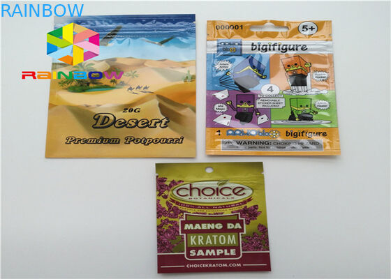 کیسه های پلاستیکی براق / ماته بسته بندی سه مهره جانبی برای بخور دادن به گیاه