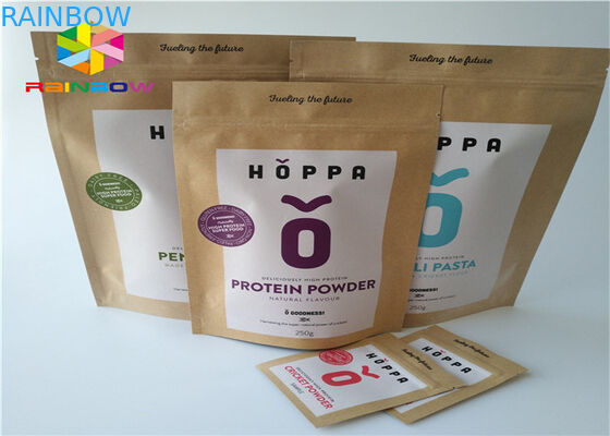 کاغذ کرافت کیسه های کاغذ سفارشی آلومینیوم فویل Mylar Ziplock رطوبت مانع