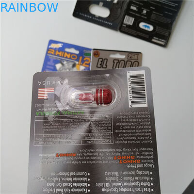 کارت قرعه کشی 3D کارت بسته بندی سفارشی کارت کاغذی Rhino 7 Jaguar 30000 Sex Pill Pack