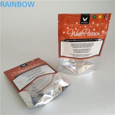 قابل تعویض مات ایستادن تا کیسه های Ziplock قابل استفاده مجدد ظروف عود کننده گیاهی اندازه سفارشی