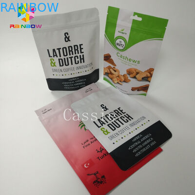 کیسه اسنک فویل آلومینیومی بسته بندی کیسه های پلاستیکی قهوه / چای / کیسه Ziplock مواد غذایی با زیپ