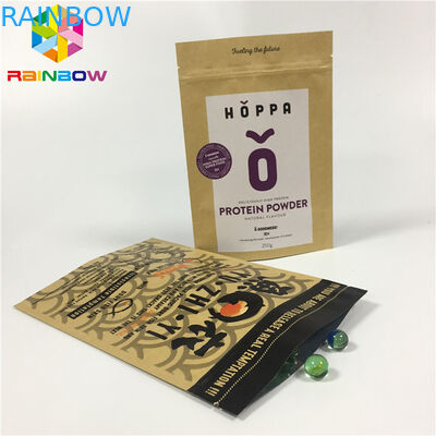 کیسه کرافت Ziplock کیسه های پایه آلومینیوم فویل خود را ثابت رطوبت اثبات برای اسنک برنج