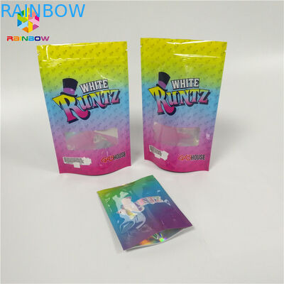سفارشی چاپ شده قابل تعویض Ziplock Doypack روکش مواد بوی ضد Runtz کیسه برای CBD آب نبات بسته بندی