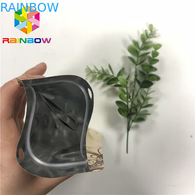 UV چاپ سه طرف مهر و موم Zipper Craft کیف کاغذی برای بسته بندی نوار شکلات