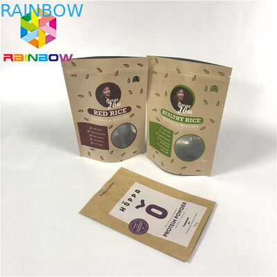 Doypack روکش آلومینیوم فویل Zip Kraft مقاله کیسه های برای بسته بندی برس بدن Scrub