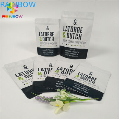 بسته بندی کیسه های آلومینیومی فویل Ziplock قابل انعطاف پذیر کیسه های قهوه ای چاپ گرسنگی