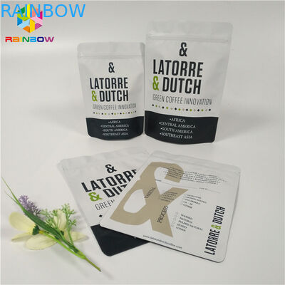 بسته بندی کیسه های آلومینیومی فویل Ziplock قابل انعطاف پذیر کیسه های قهوه ای چاپ گرسنگی