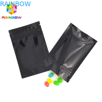 بسته بندی کیسه های آلومینیوم فویل کامل رنگ Ziplock Flat 3 Side Sealed Bags