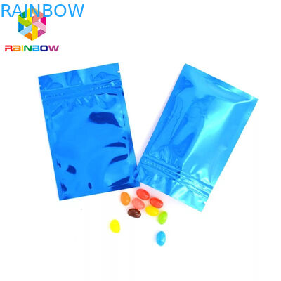 بسته بندی کیسه های آلومینیوم فویل کامل رنگ Ziplock Flat 3 Side Sealed Bags