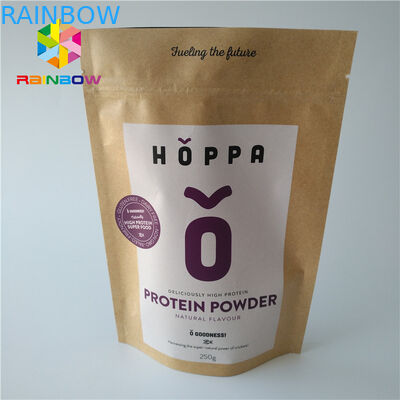 کیسه فویل محیط زیست بسته بندی درجه مواد غذایی Ziplock Logo کاغذ کرافت کرافت چاپ شده