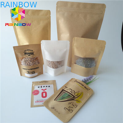 بسته بندی کیسه های اسنک قابل استفاده مجدد کیسه های بسته بندی سفارشی چاپ شده کرافت صندوق پستی SGS Certified