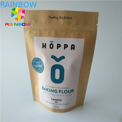 سفارشی چاپ Ziplock مواد غذا ایستاده کیسه بسته بندی کیسه کرافت کاغذ مات سطوح