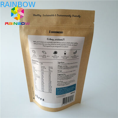 سفارشی چاپ Ziplock مواد غذا ایستاده کیسه بسته بندی کیسه کرافت کاغذ مات سطوح