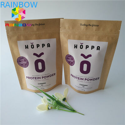 سفارشی چاپ Ziplock مواد غذا ایستاده کیسه بسته بندی کیسه کرافت کاغذ مات سطوح