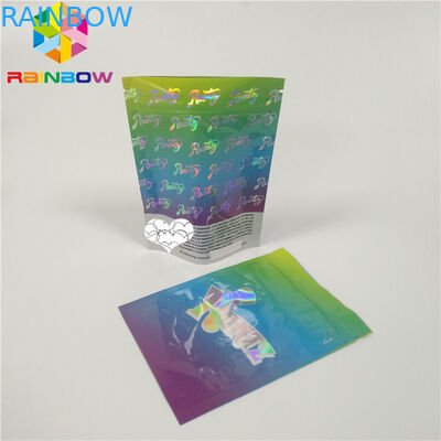 هولوگرام پلاستیکی Mylar Zipper لوازم آرایشی و بهداشتی بسته بندی کیسه CMYK رنگ با پنجره پاک