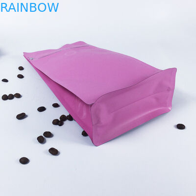 کیسه های کیسه های زیپ های سفارشی کیسه های بسته بندی شده قهوه ای Gusset CYMK Color