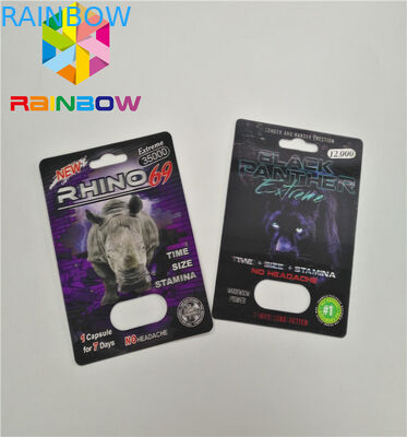 بسته نرم افزاری کارت قرص بسته بندی 3D Effect قرص های جنسی برای مردان بسته بندی کارت