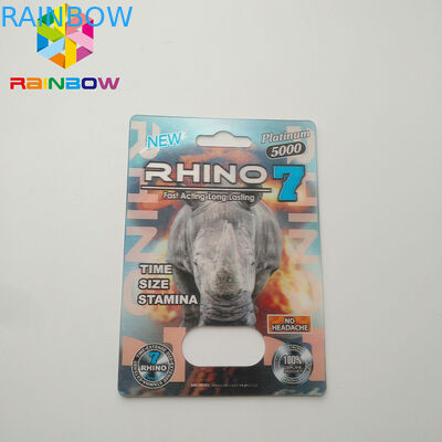 بسته نرم افزاری کارت قرص بسته بندی 3D Effect قرص های جنسی برای مردان بسته بندی کارت