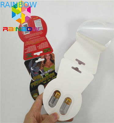 بسته بندی بلیستر براق بسته بندی سفارشی جنسیت قرص Burro2 60000 کارت کاغذ