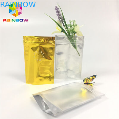 پاک کردن کیف چرم جلو Doypack Foil بسته بندی کیسه ای Zip Lock کیسه ای لوازم آرایشی و بهداشتی Mylar Zip bag