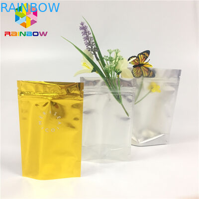 پاک کردن کیف چرم جلو Doypack Foil بسته بندی کیسه ای Zip Lock کیسه ای لوازم آرایشی و بهداشتی Mylar Zip bag