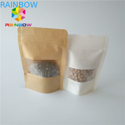 بسته بندی کیسه های بسته بندی جعبه های کاغذی بسته بندی مواد غذایی با پنجره های مستطیلی / بیضی روشن