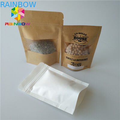 بسته بندی کیسه های بسته بندی جعبه های کاغذی بسته بندی مواد غذایی با پنجره های مستطیلی / بیضی روشن