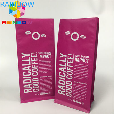 بسته بندی کیسه های آلومینیومی فویل، کیسه های قهوه ایستاده، پایین تخت با شیر