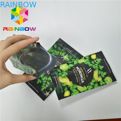 کیسه های کیسه های بسته بندی مواد روکش شده بسته بندی پودر برگ مورینگا با زیپ