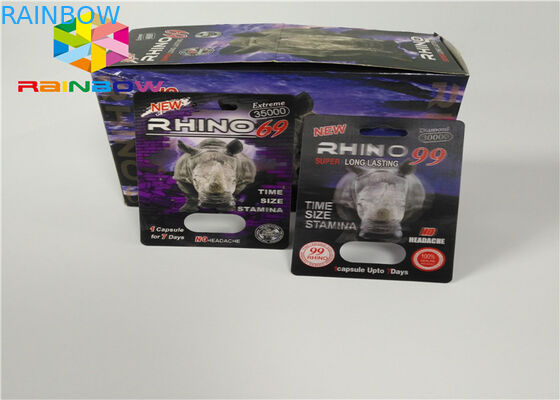 بسته بندی بطری های پلاستیکی کارت های تزریق مردانه قرص های سه بعدی بسته بندی از کارت ها / جعبه نمایش