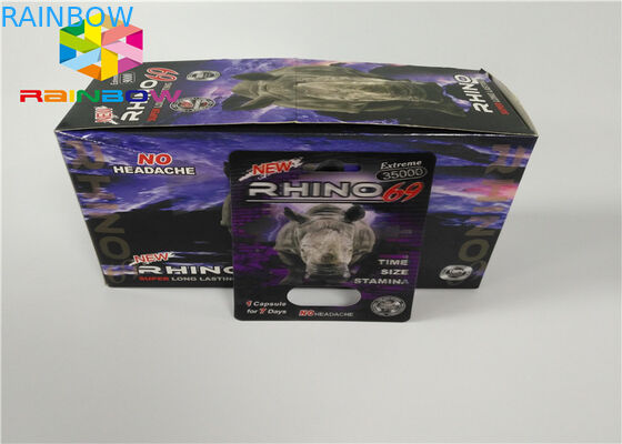 بسته بندی بطری های پلاستیکی کارت های تزریق مردانه قرص های سه بعدی بسته بندی از کارت ها / جعبه نمایش