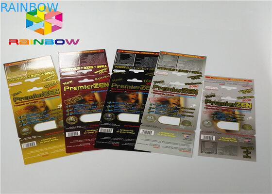 بسته بندی بطری های پلاستیکی کارت های تزریق مردانه قرص های سه بعدی بسته بندی از کارت ها / جعبه نمایش